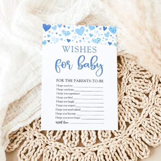 Blaues Herz - Valentine Wünsche für Kinder Einladung