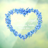 Blaues Herz vergiss, dass ich nicht die Hände wasc Fensteraufkleber (Blatt 3)