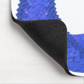 Blaues Herzdrachen in Weiß Mousepad (Ecke)
