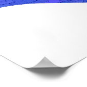Blaues Herzdrachen in Weiß Poster (Ecke)