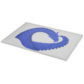 Blaues Herzdrachen in Weiß Schneidebrett (Ecke)