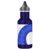 Blaues Herzdrachen in Weiß Trinkflasche (Links)