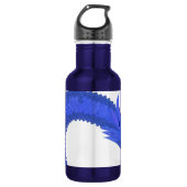 Blaues Herzdrachen in Weiß Trinkflasche (Vorderseite)