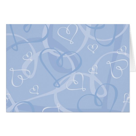 Blaues Herzmuster (Vorderseite (Horizontal))