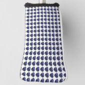 Blaues Herzmuster Golf Headcover (Rotieren 90)