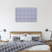 Blaues Herzmuster Leinwanddruck (Insitu (Schlafzimmer))