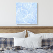Blaues Herzmuster Leinwanddruck (Insitu (Schlafzimmer))