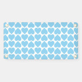 Blaues Herzmuster, Romantik, Liebe Banner (Horizontal)