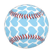 Blaues Herzmuster, Romantik, Liebe Baseball (Vorderseite)