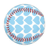 Blaues Herzmuster, Romantik, Liebe Baseball (Vorderseite Links)