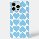 Blaues Herzmuster, Romantik, Liebe Case-Mate iPhone Hülle (Rückseite)