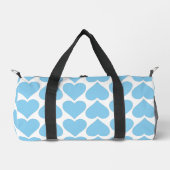 Blaues Herzmuster, Romantik, Liebe Duffle Bag (Vorderseite)