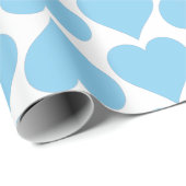 Blaues Herzmuster, Romantik, Liebe Geschenkpapier (Rolleneckpunkt)