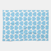 Blaues Herzmuster, Romantik, Liebe Geschirrtuch (Horizontal)