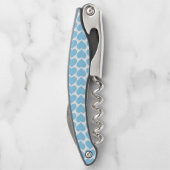 Blaues Herzmuster, Romantik, Liebe Kellnermesser (Rückseite)