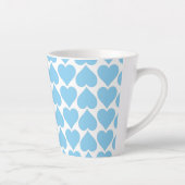 Blaues Herzmuster, Romantik, Liebe Milchtasse (Rechts)