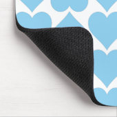 Blaues Herzmuster, Romantik, Liebe Mousepad (Ecke)