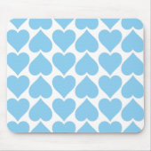Blaues Herzmuster, Romantik, Liebe Mousepad (Vorne)
