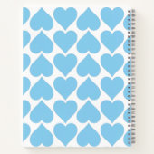 Blaues Herzmuster, Romantik, Liebe Notizblock (Rückseite)