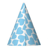 Blaues Herzmuster, Romantik, Liebe Partyhütchen (Rückseite)