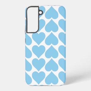 Blaues Herzmuster, Romantik, Liebe Samsung Galaxy Hülle