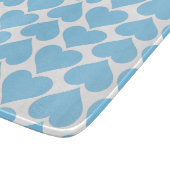 Blaues Herzmuster, Romantik, Liebe Schneidebrett (Ecke)