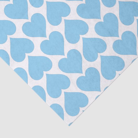 Blaues Herzmuster, Romantik, Liebe Seidenpapier (Ausschnitt)