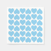 Blaues Herzmuster, Romantik, Liebe Serviette (Vorderseite)