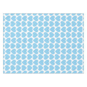 Blaues Herzmuster, Romantik, Liebe Tischdecke (Vorderseite (Horizontal))