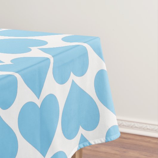 Blaues Herzmuster, Romantik, Liebe Tischdecke (Beispiel)
