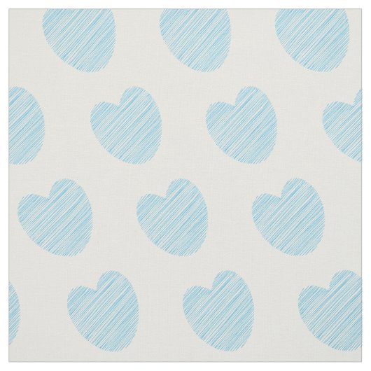 Blaues Herzmuster Stoff (Muster)