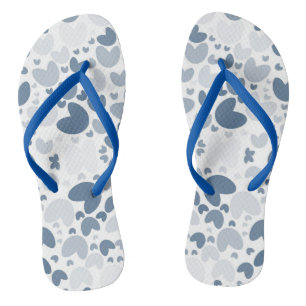 Blaues Herzstück von Flip Flops Badesandalen