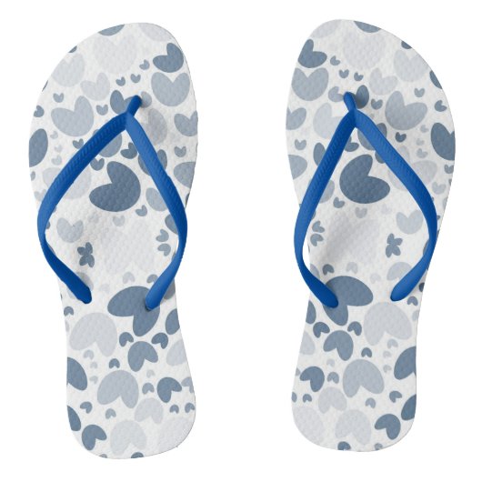 Blaues Herzstück von Flip Flops Badesandalen (Fußbett)