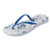 Blaues Herzstück von Flip Flops Badesandalen (Schrägansicht)