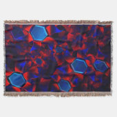 Blaues Hexagon gemischt mit überlappenden roten Ku Decke (Vorderseite)