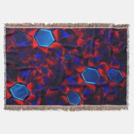 Blaues Hexagon gemischt mit überlappenden roten Ku Decke