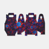 Blaues Hexagon gemischt mit überlappenden roten Ku Geschenkschachtel (Ungefaltet)