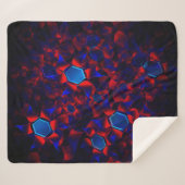 Blaues Hexagon gemischt mit überlappenden roten Ku Sherpadecke (Vorderseite (Horizontal))