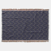 Blaues Hexagon-Muster Decke (Vorderseite)