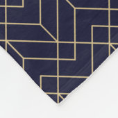 Blaues Hexagon-Muster Fleecedecke (Ecke)