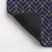 Blaues Hexagon-Muster Mousepad (Ecke)