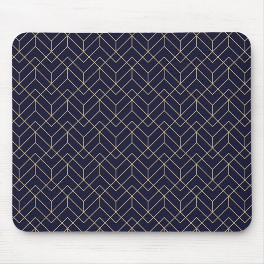 Blaues Hexagon-Muster Mousepad (Vorne)