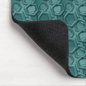 Blaues Hexagon-Muster Mousepad (Ecke)