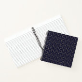 Blaues Hexagon-Muster Notizblock (Innenseite)