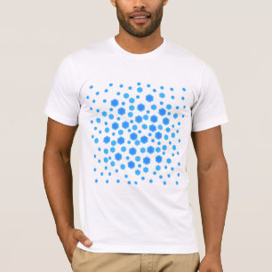 Blaues Hexagon-Muster T-Shirt