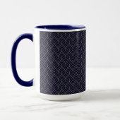 Blaues Hexagon-Muster Tasse (Links)