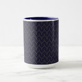 Blaues Hexagon-Muster Tasse (Zentrum)