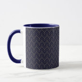Blaues Hexagon-Muster Tasse (Links)