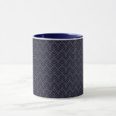 Blaues Hexagon-Muster Tasse (Zentrum)