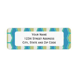 Blaues Hexagon Retro-Muster der 70er